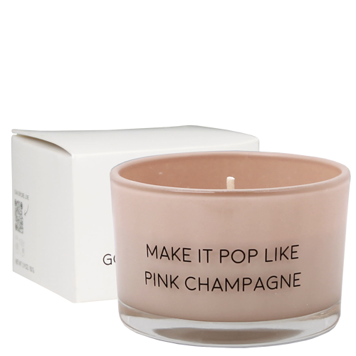 My Flame Lifestyle Soy candle -  Make it pop like pink champagne - Green Tea Time