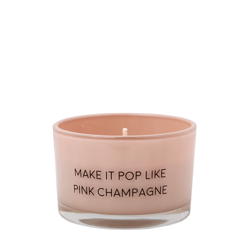My Flame Lifestyle Soy candle -  Make it pop like pink champagne - Green Tea Time