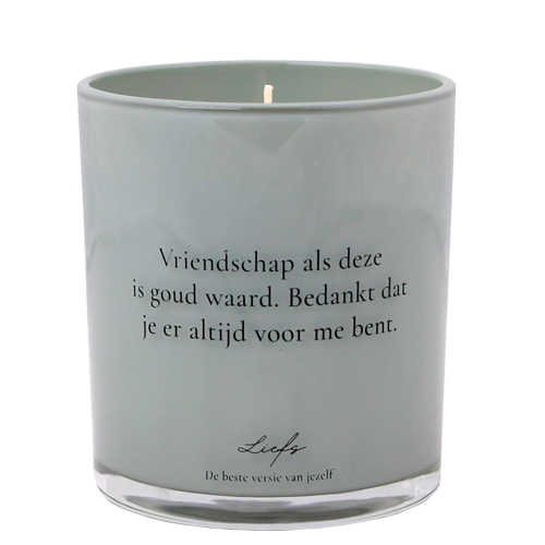 Soy candle - Vriendschap als deze is goud waard