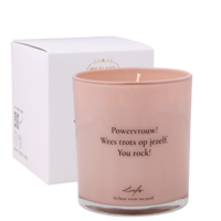 Soy candle - Powervrouw! Wees trots - Green Tea Time My Flame Lifestyle Soy candle - Powervrouw! Wees trots - Green Tea Time