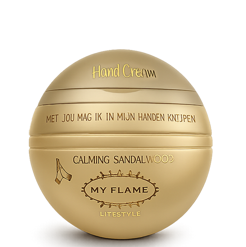 Hand cream - Met jou mag ik in mijn handen knijpen - Calming Sandalwood My Flame Lifestyle Hand cream - Met jou mag ik in mijn handen knijpen - Calming Sandalwood