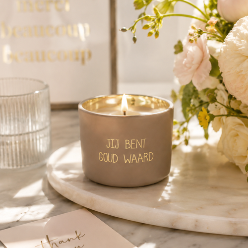 Soy candle - Jij bent goud waard - Fig's Delight My Flame Lifestyle Soy candle - Jij bent goud waard - Fig's Delight