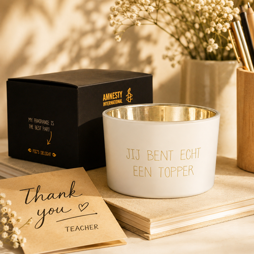My Flame Lifestyle Soy candle - Jij bent echt een topper - Fresh Cotton