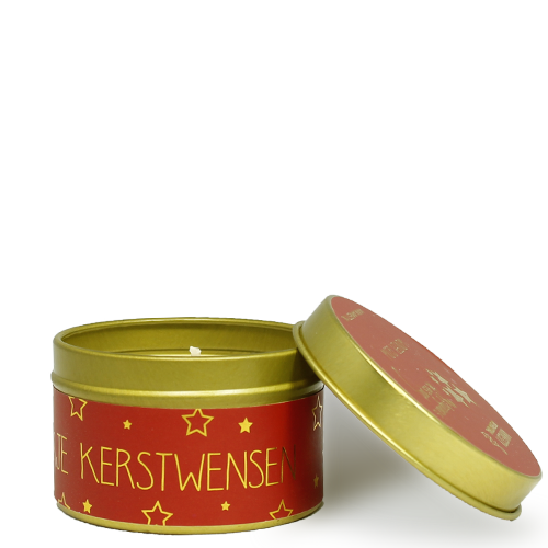 My Flame Lifestyle Sojakaars xs - blikje kerstwensen rood Sojakaars xs - blikje kerstwensen rood