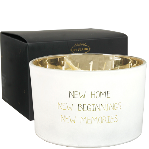 My Flame Lifestyle Soy candle - New home, new beginnings... - Fresh Cotton