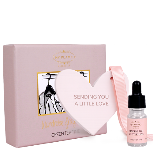 Geurhanger - Sending you a little love - Green tea time My Flame Lifestyle Geurhanger - Sending you a little love - Green tea time