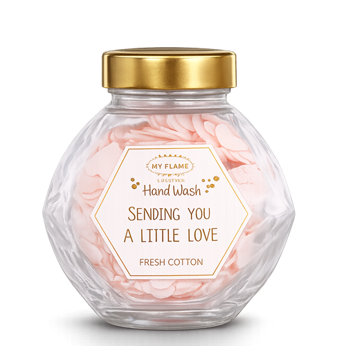 Hand soap - Sending you a little love - Fresh cotton My Flame Lifestyle Hand soap - Sending you a little love - Fresh cotton