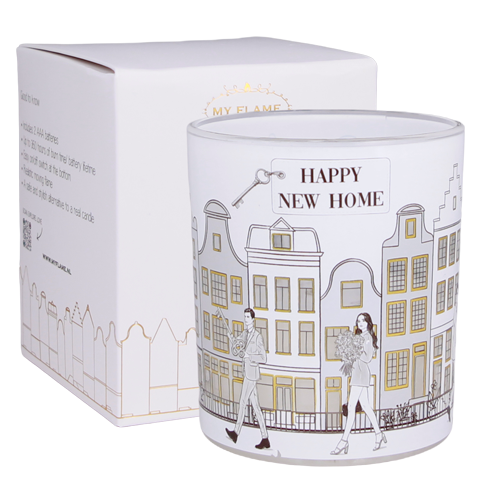 Led kaars - Happy new home My Flame Lifestyle Led kaars - Happy new home