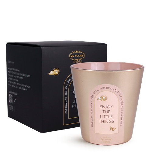 Led vaas kaars - Enjoy the little things My Flame Lifestyle Led vaas kaars - Enjoy the little things