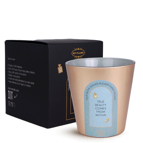 Led vase candle - - True beauty comes from within My Flame Lifestyle Led vase candle - - True beauty comes from within