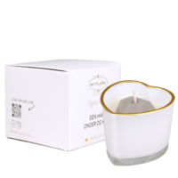 Soy candle - Een hart onder de riem - Scent: Fresh cotton My Flame Lifestyle Soy candle - Een hart onder de riem - Scent: Fresh cotton