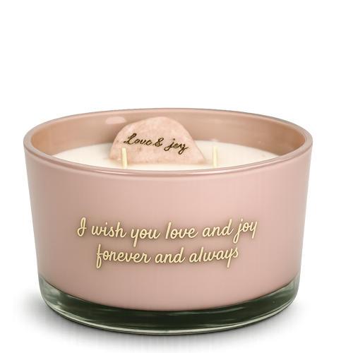Soy candle - I wish you love and joy, forever and always - Scent: Green tea time My Flame Lifestyle Soy candle - I wish you love and joy, forever and always - Scent: Green tea time