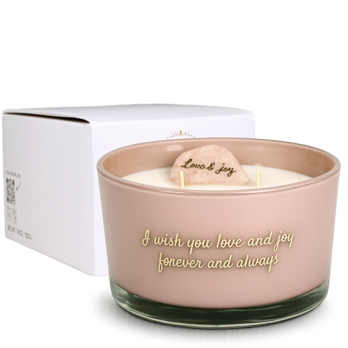Soy candle - I wish you love and joy, forever and always - Scent: Green tea time My Flame Lifestyle Soy candle - I wish you love and joy, forever and always - Scent: Green tea time
