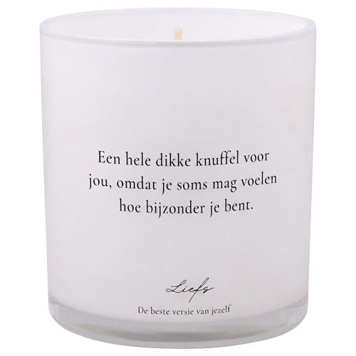 Sojakaars - Een hele dikke knuffel voor jou, omdat je soms mag voelen hoe bijzonder je bent - Fresh cotton My Flame Lifestyle Sojakaars - Een hele dikke knuffel voor jou, omdat je soms mag voelen hoe bijzonder je bent - Fresh cotton