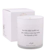 Sojakaars - Een hele dikke knuffel voor jou, omdat je soms mag voelen hoe bijzonder je bent - Fresh cotton My Flame Lifestyle Sojakaars - Een hele dikke knuffel voor jou, omdat je soms mag voelen hoe bijzonder je bent - Fresh cotton