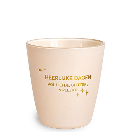 My Flame Lifestyle Led vaas kaars - Heerlijke dagen vol liefde, glitters & plezier Led vaas kaars - Heerlijke dagen vol liefde, glitters & plezier