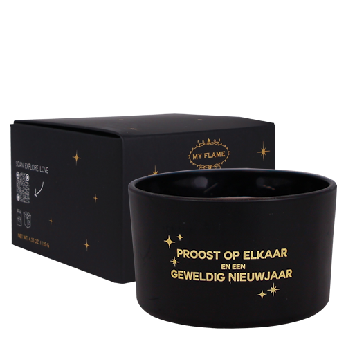 Sojakaars - Proost op elkaar en een geweldig nieuwjaar - Winter wood My Flame Lifestyle Sojakaars - Proost op elkaar en een geweldig nieuwjaar - Winter wood