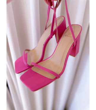 Heeled Strap Sandal - Pink