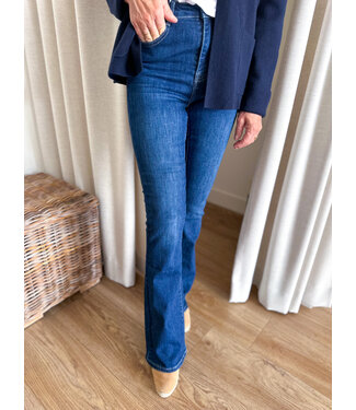 High waist flared jeans - Dark denim