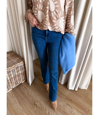 Hight Waist Flared Jeans - Dark Denim