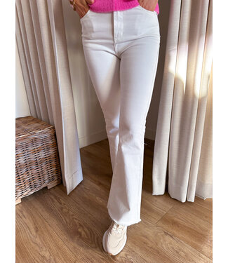 High Waist Flared Jeans - Off White