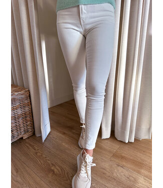 High Waist Skinny Jeans - Off White