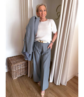 Wide Leg Trousers - Grey