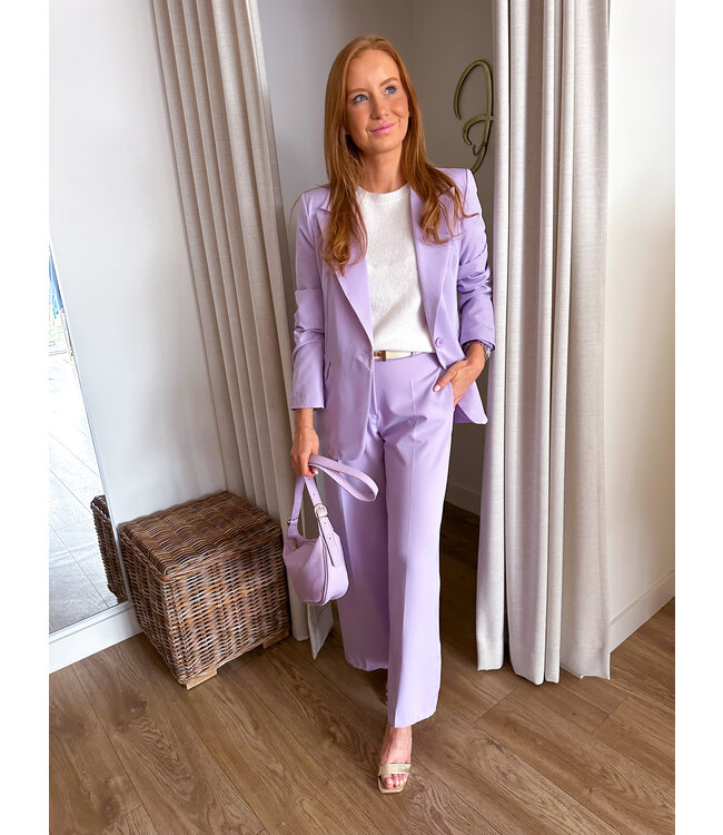 Wide Leg Trouser - Lilac