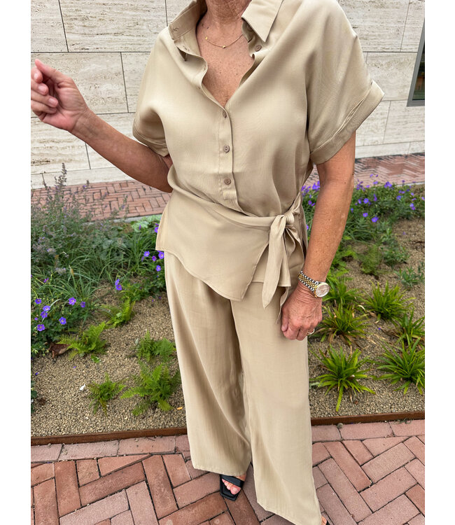 PANTALON PHOEBILA - BEIGE