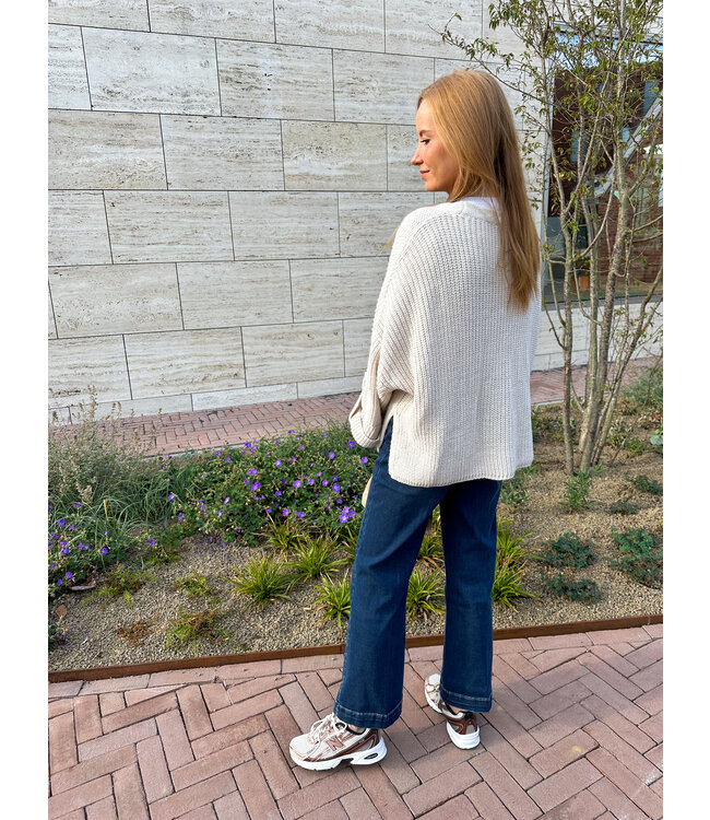 Chunky Knit cardigan -  Light beige