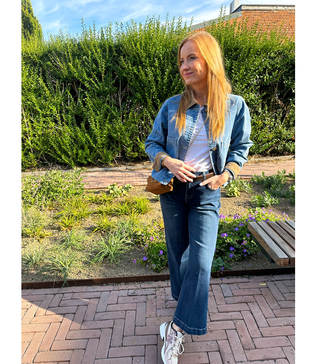 Denim Collar detail jacket