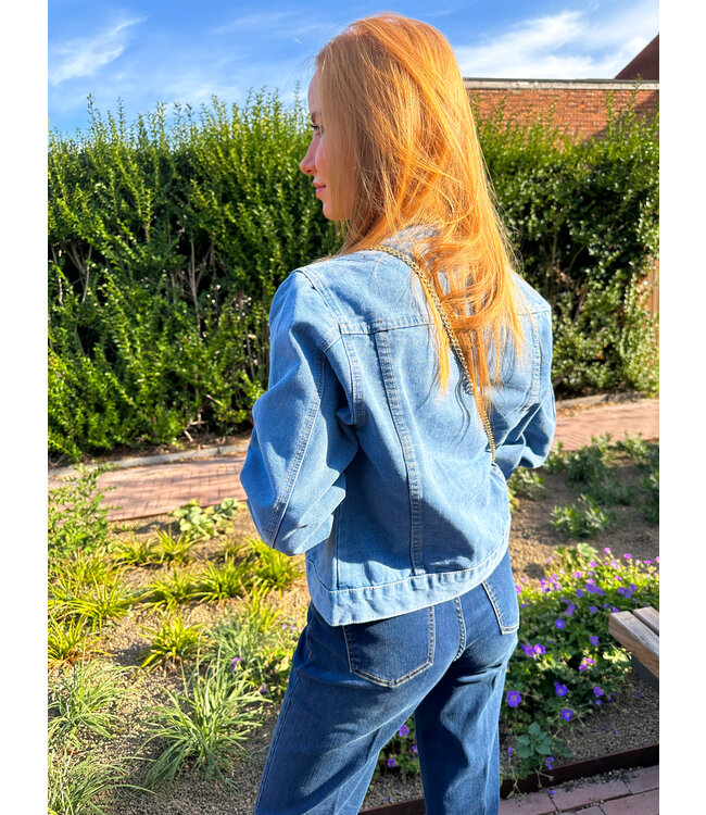 Denim Collar detail jacket