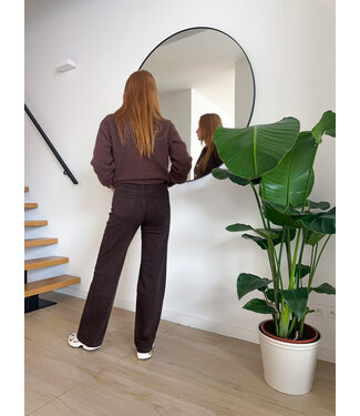 Wide leg jeans - Chocolat