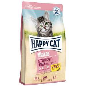 Happy Cat - Minkas -  Droogvoer Kat - 10 kg - Kattenbrokken - Gevolgelte - Kitten Care