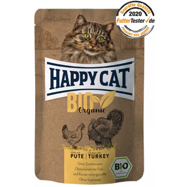 Happy Cat Happy Cat - Biologisch kattenvoer - All Meat kip & kalkoen - 85 gram