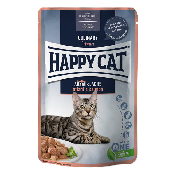 Happy Cat Happy Cat - Natvoer - Kattenvoer in saus - Zalm - 85 gram - Adult