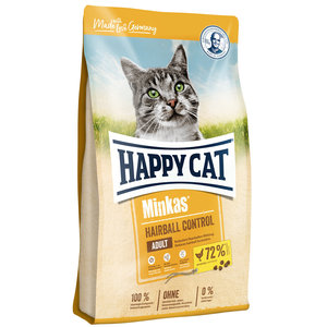 Happy Cat - Droog kattenvoer - Anti-haarbal - Brokken - Kip - 4 kg - Adult
