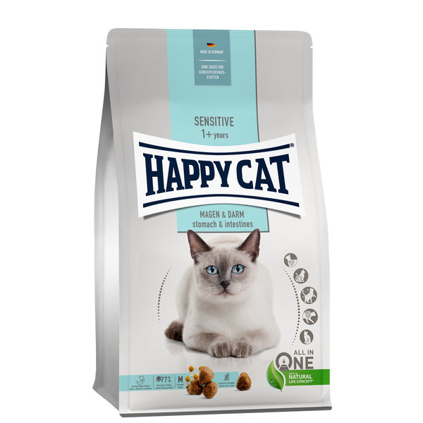 Happy Cat Happy Cat – Sensitive Droogvoer Kat – 1.3kg – Kattenbrokken – Maag & Darmen – Adult
