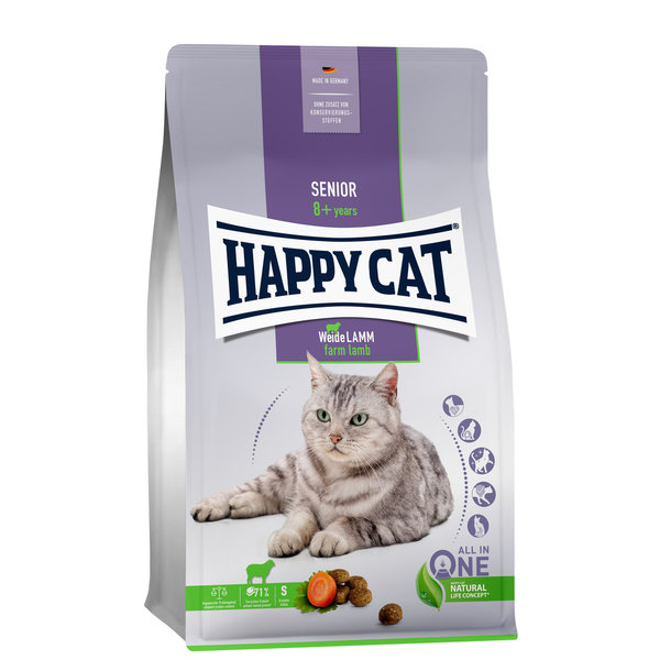 Happy Cat Happy Cat - Droog kattenvoer - Brokken - Lam - 4 kg - Senior
