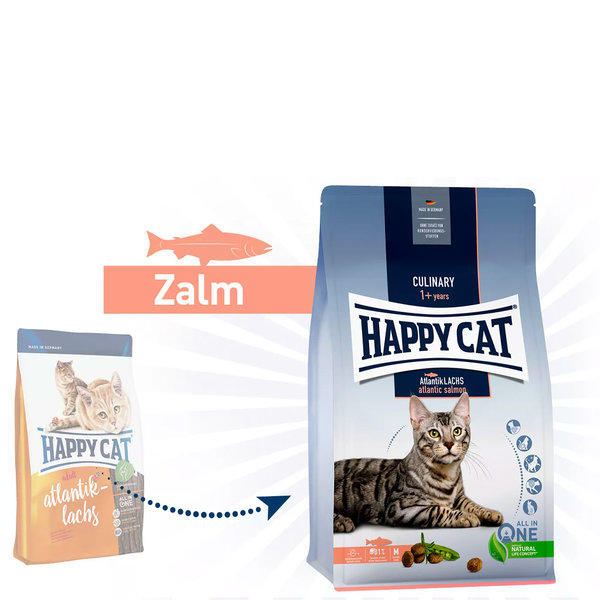 Happy Cat Happy Cat - Droog kattenvoer - Brokken - Zalm - 300 gram - Adult