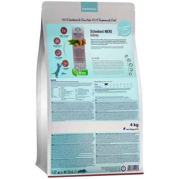 Happy Cat Happy Cat – Sensitive Droogvoer Kat – 4kg – Kattenbrokken – Nier Dieet – Adult
