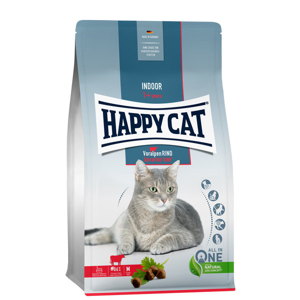 Happy Cat Happy Cat - Indoor kattenvoer - Rund - 1.3 kg - Adult
