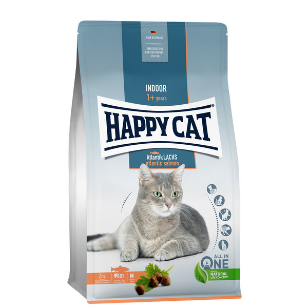 Happy Cat Happy Cat - Indoor kattenvoer - Atlantische zalm - 300 gram - Adult