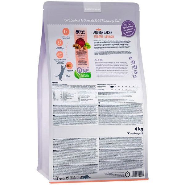 Happy Cat Happy Cat – Droogvoer Kat – 4kg – Kattenbrokken – Zalm – Senior
