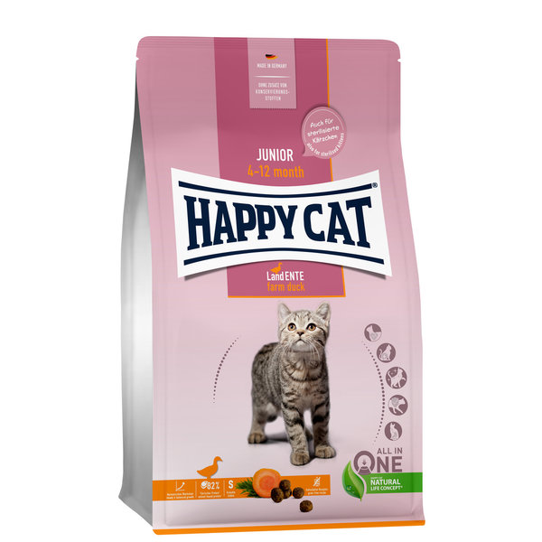 Happy Cat Happy Cat - Graanvrij kattenvoer - Eend - 4 kg - Junior