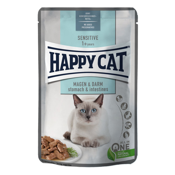 Happy Cat Happy Cat - Sensitive kattenvoer - Maag & darmen - In saus - 85 gram - Adult