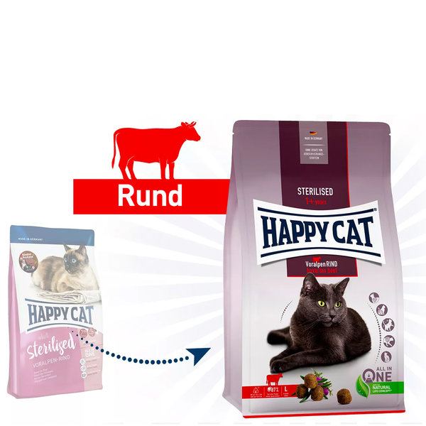 Happy Cat Happy Cat - Minkas - Sterilised kattenvoer - Rund - 10 kg - Adult