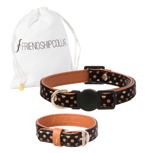 Friendship Collar Friendship Collar - Kattenhalsbanden -  Dotty Moggy Cat & You - Halsband en armband met stipjes