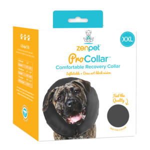 Zenpet Procollar - honden/kattenkraag - bescherming - XXL - zwart