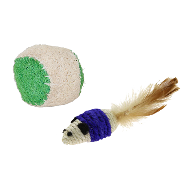 Jackson Galaxy Jackson Galaxy Rope Mouse with Ball